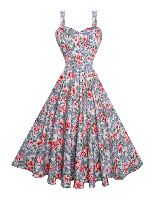 RTS - Size S - Catalina Dress "Jungle Fever" Grey