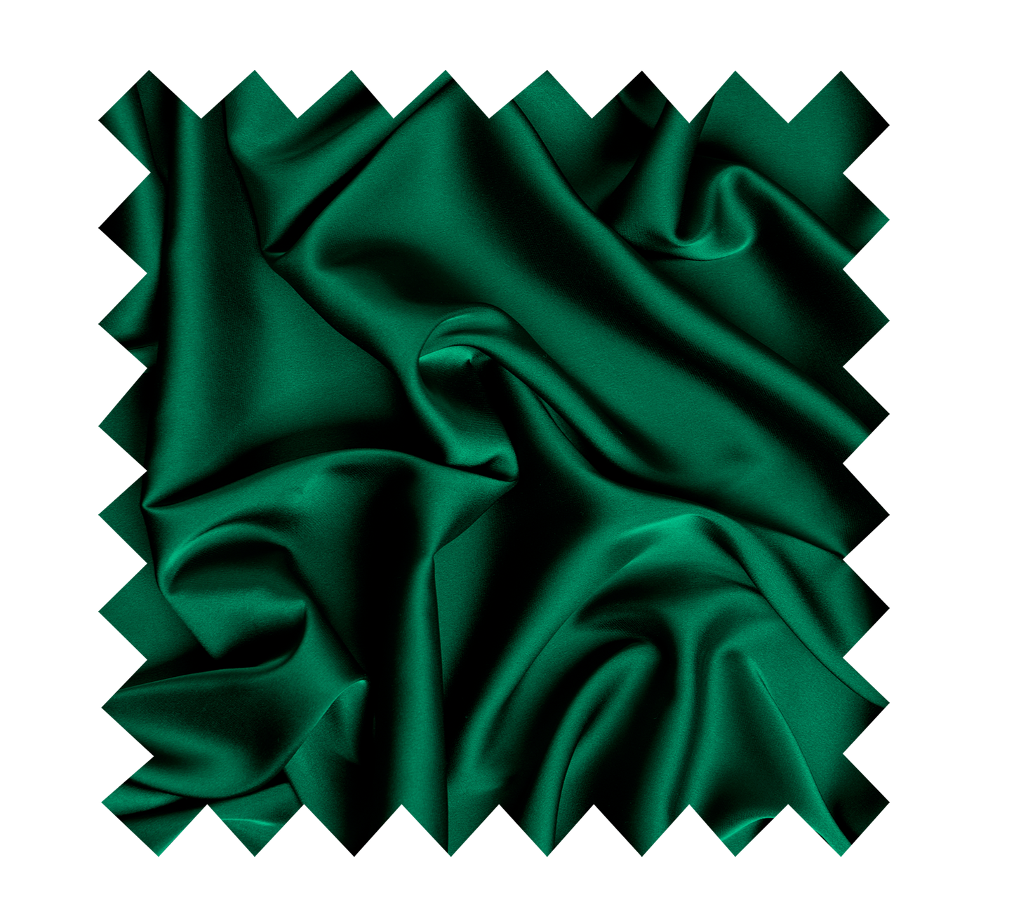 Fabric Emerald Green Satin - By the Yard