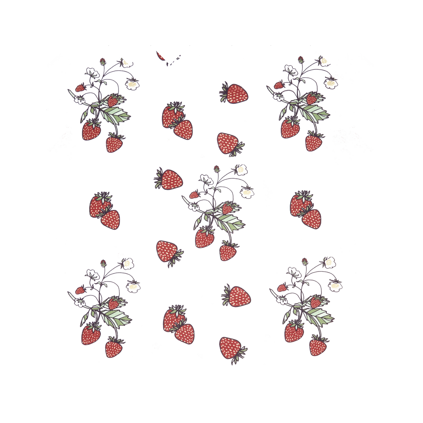 RTS - S - Alice Dress "Strawberry Picking Season"