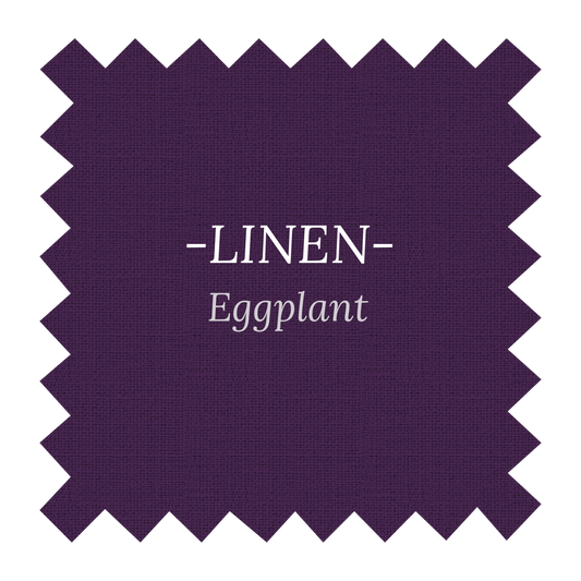 Fabric Eggplant Purple Linen - By the Yard