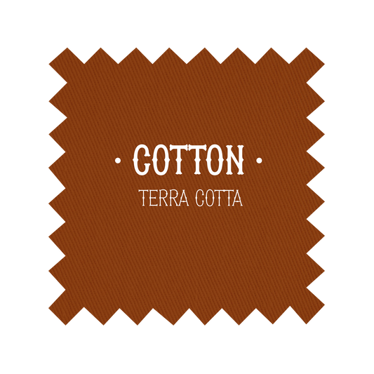 Fabric in Terra Cotta Brown Cotton - By the Yard