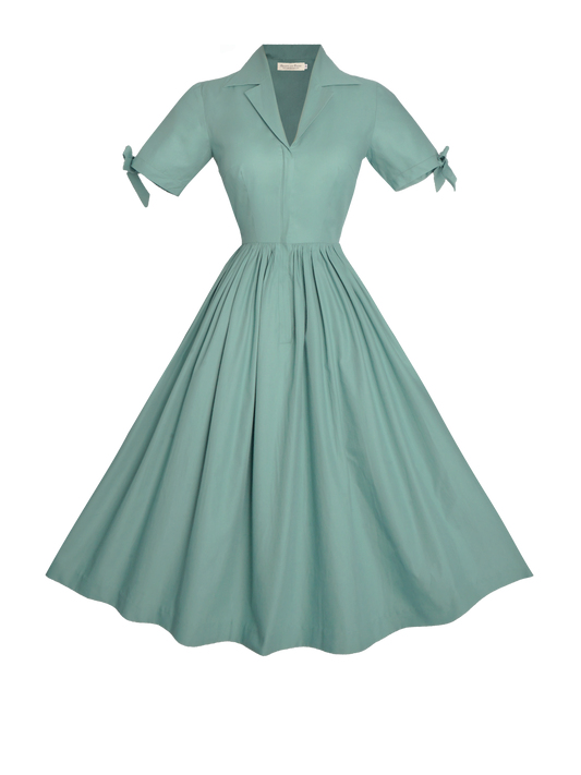 MTO - Trudie Dress Jade Green Cotton