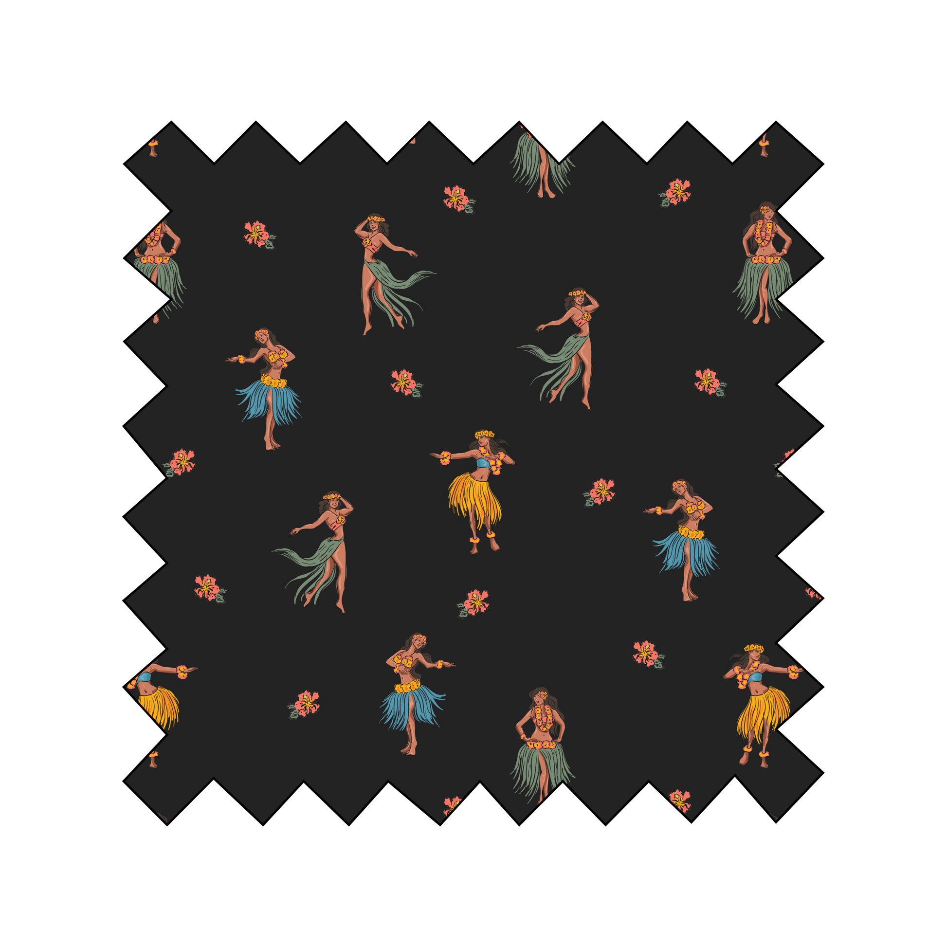 Fabric "Hula Girls" - By the Yard