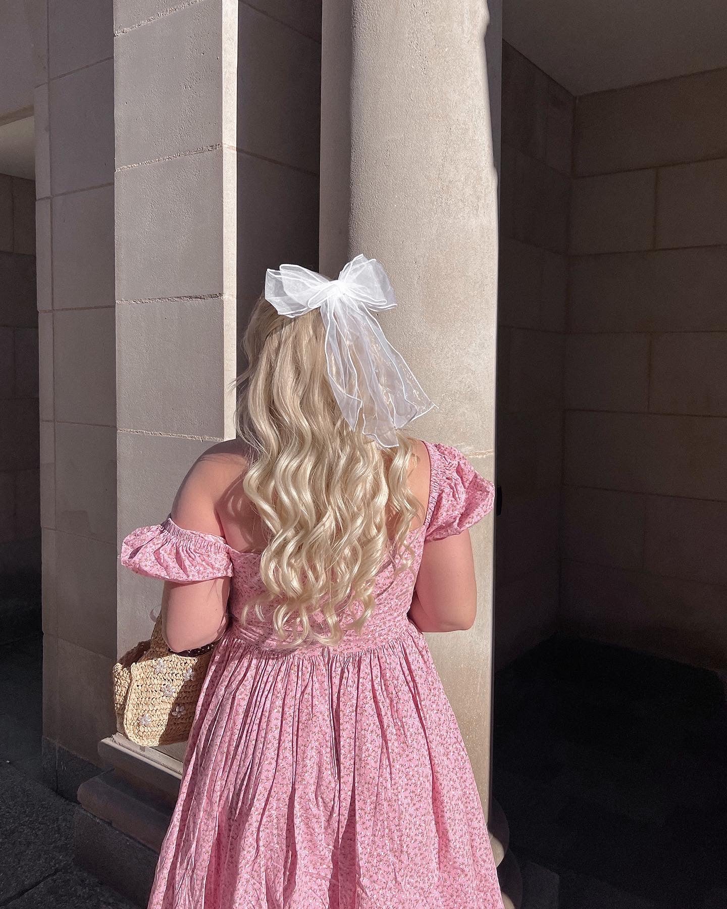 RTS - S - Valentina Dress "Delicate Blossoms" White