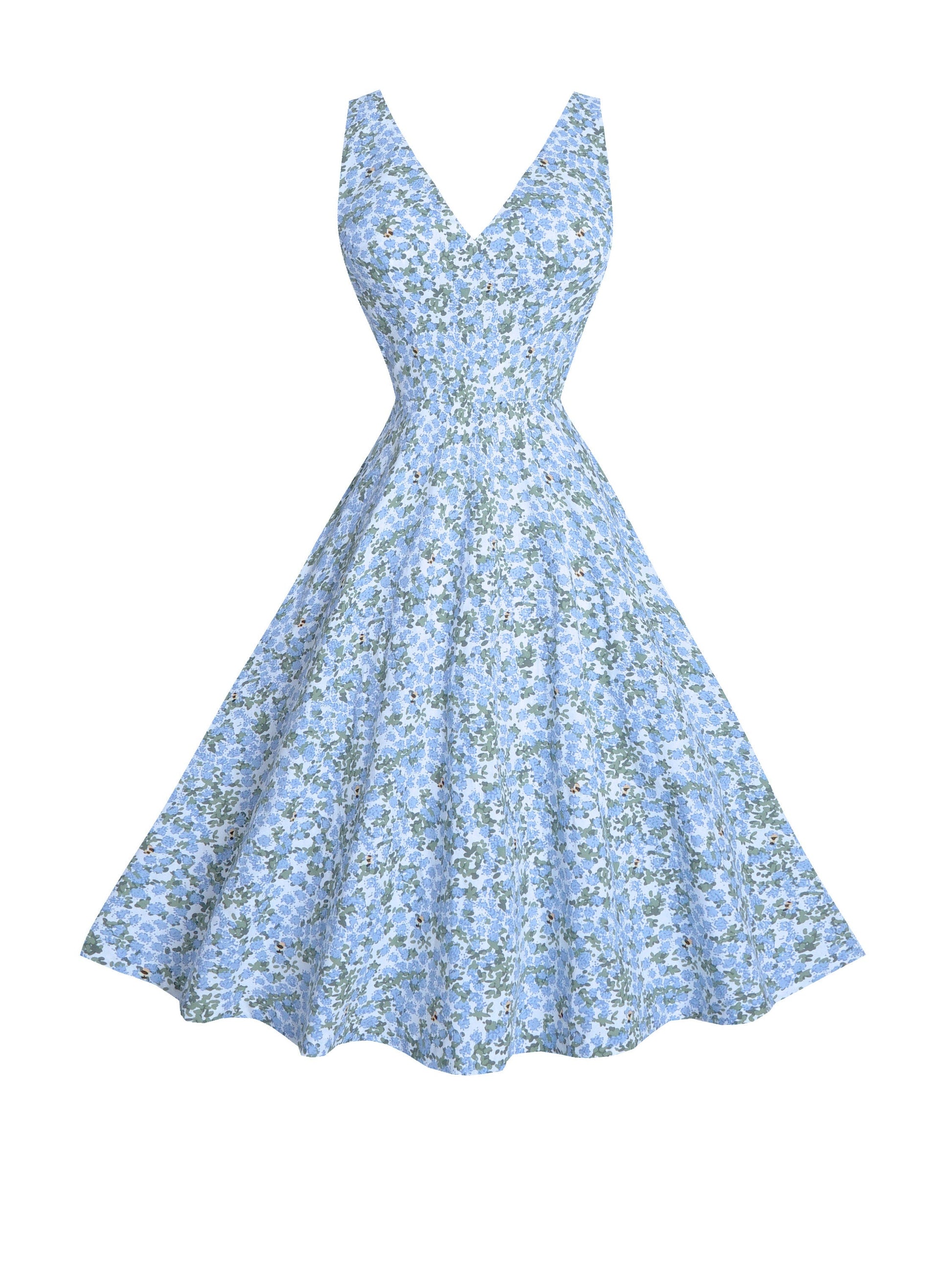 MTO - Diana Dress in "Beeloved Blooms" Blue