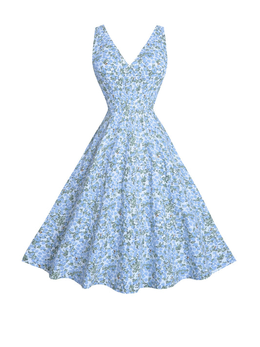 MTO - Diana Dress in "Beeloved Blooms" Blue