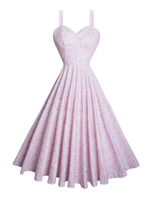 MTO - Catalina Dress "Dainty Daisies" Pink
