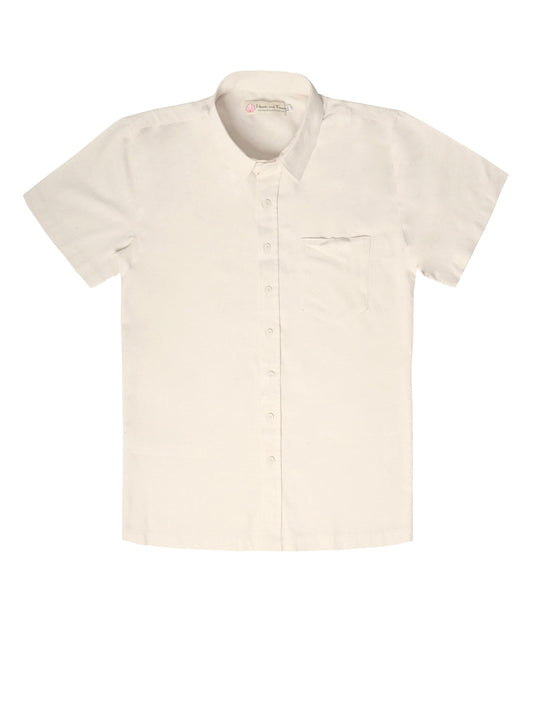 RTS - Size XL - Men's Shirt in Parchment Ivory Linen