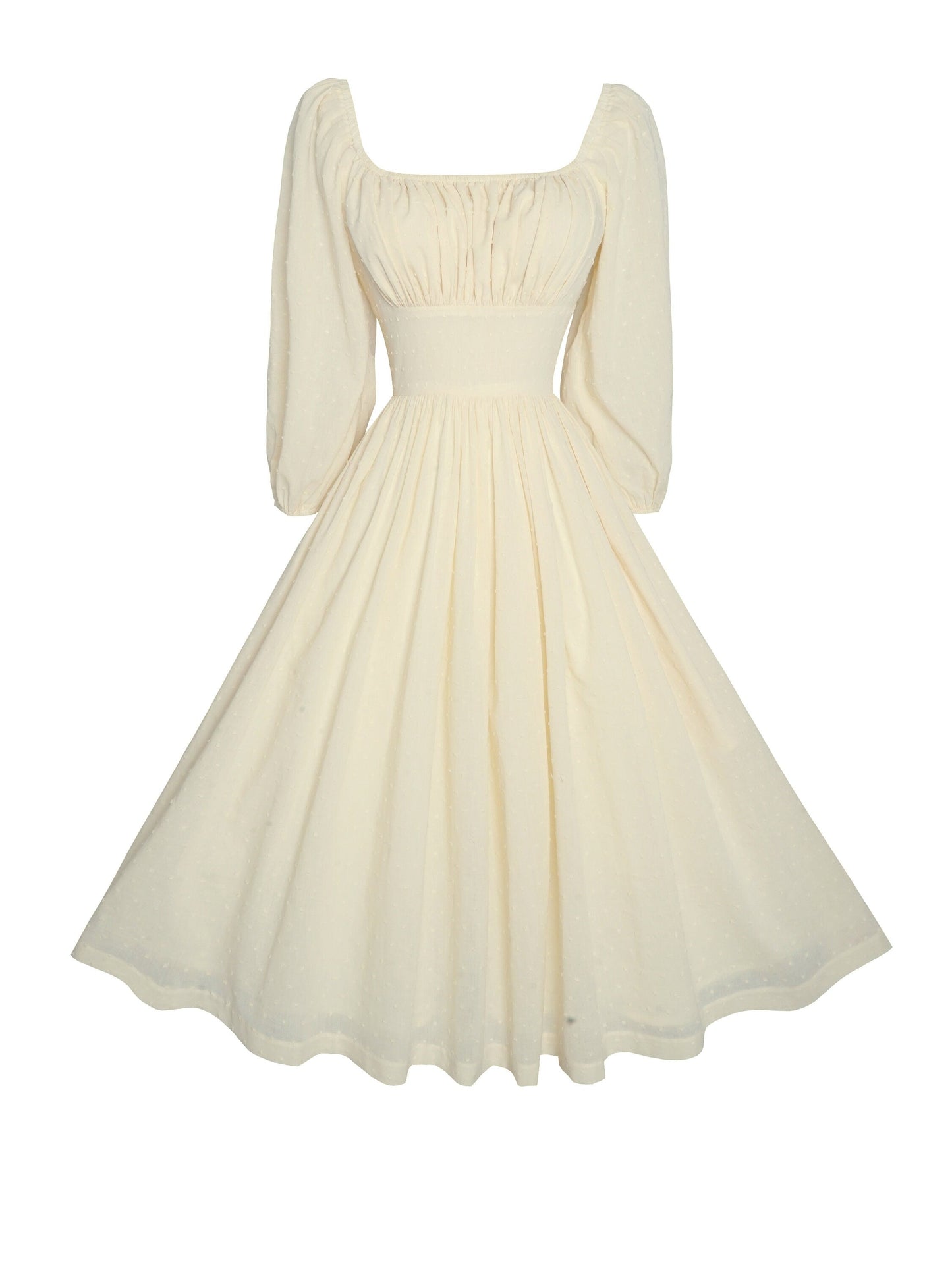 MTO - Sydney Dress "Dotted Swiss" Ivory