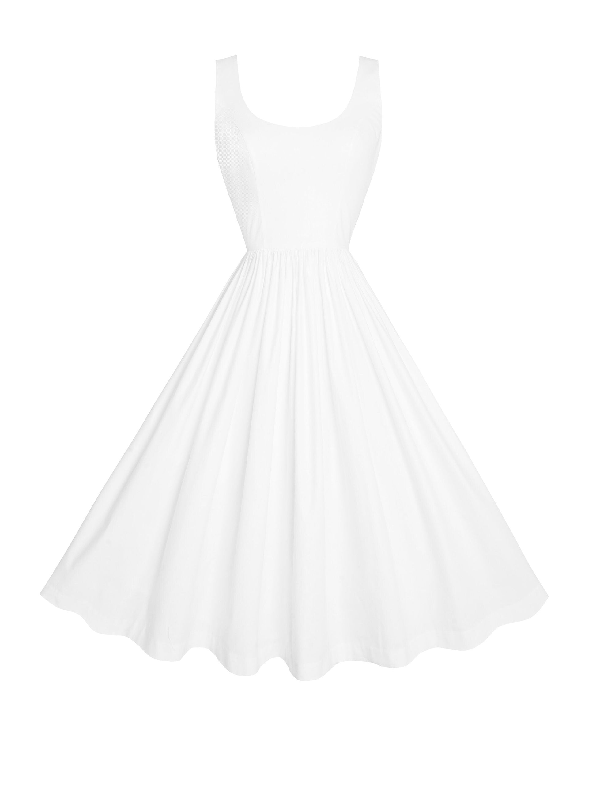 RTS - Size S - Emily Dress in White Cotton