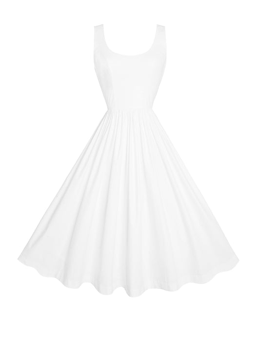 RTS - Size S - Emily Dress in White Cotton