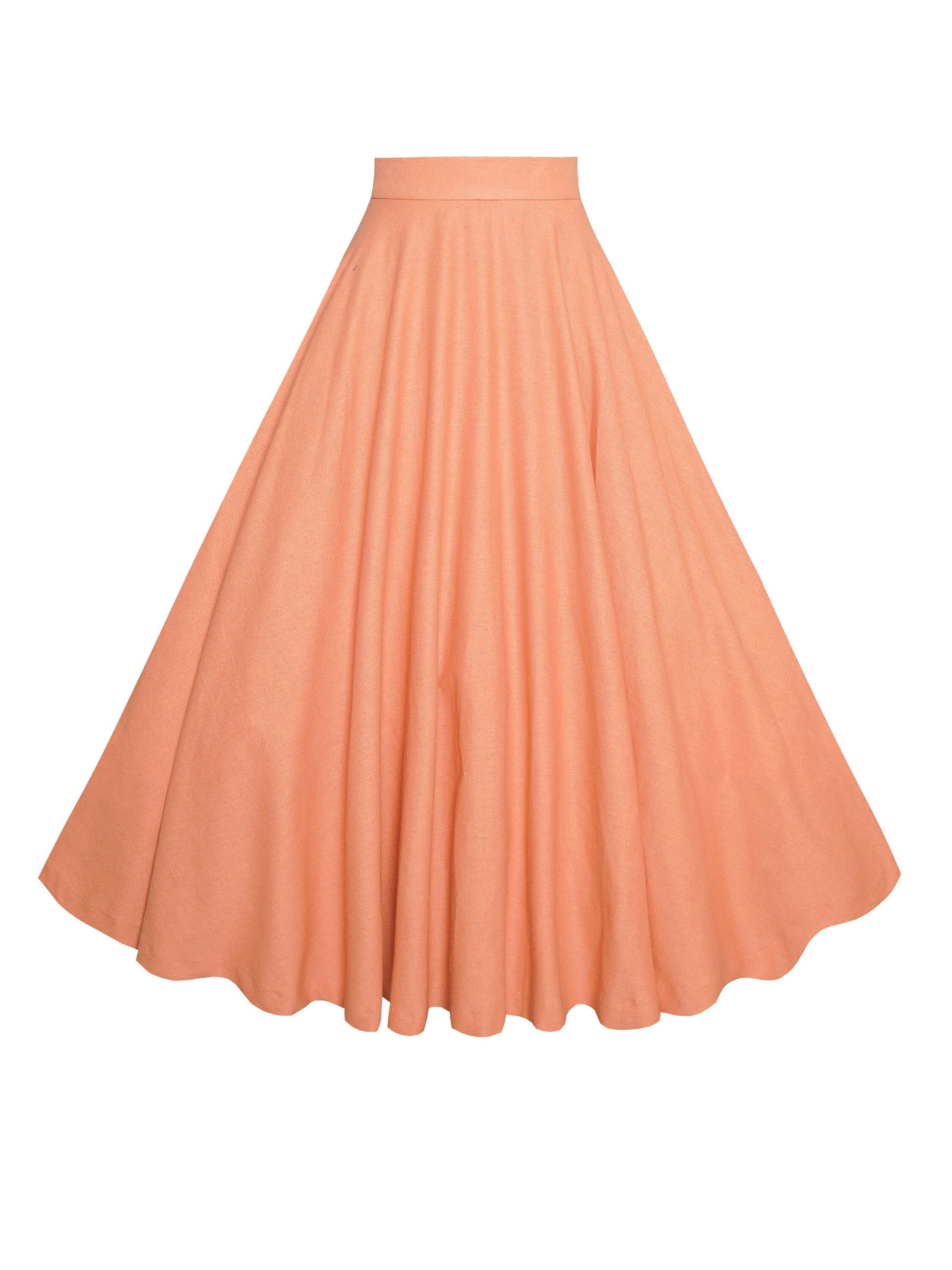 RTS - Size S - Lindy Skirt in Salmon Linen