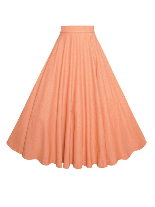 RTS - Size S - Lindy Skirt in Salmon Linen