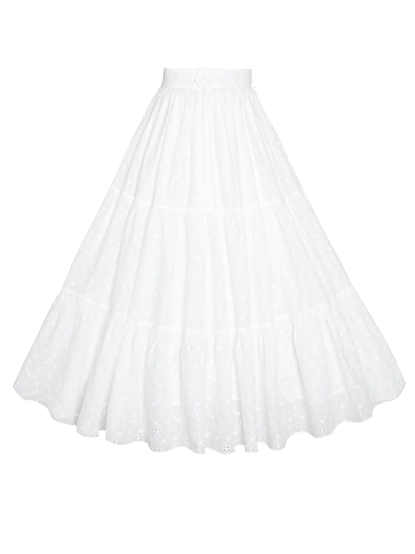 MTO - Pippa Skirt "Forget Me Not" White Eyelet