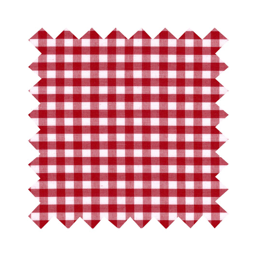 Fabric Red Gingham - Medium Checks - By the Yard