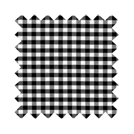 Fabric Black Gingham - Medium Checks - By the Yard