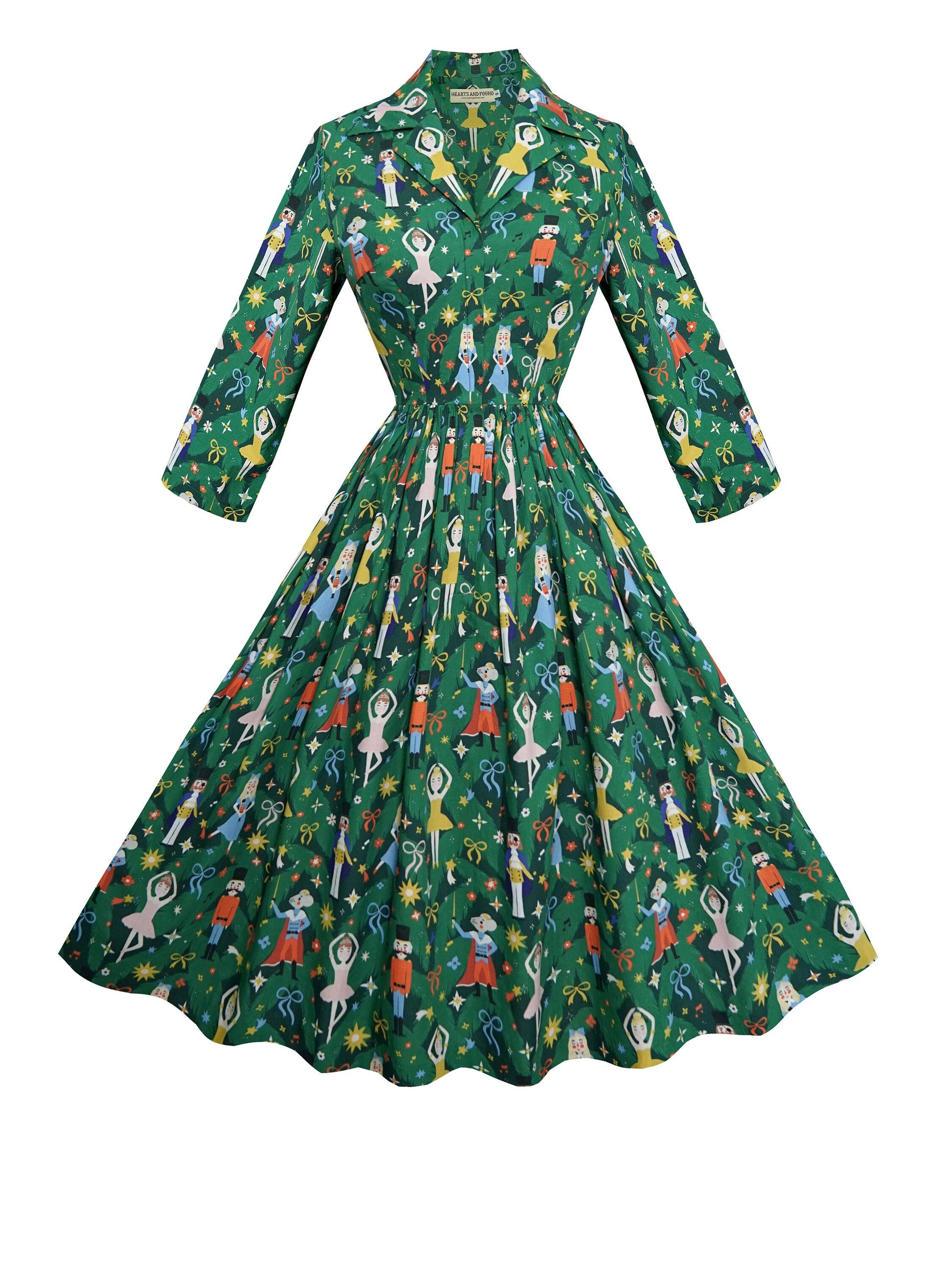 RTS - Size S - Natalie Dress "Nutcracker Christmas"