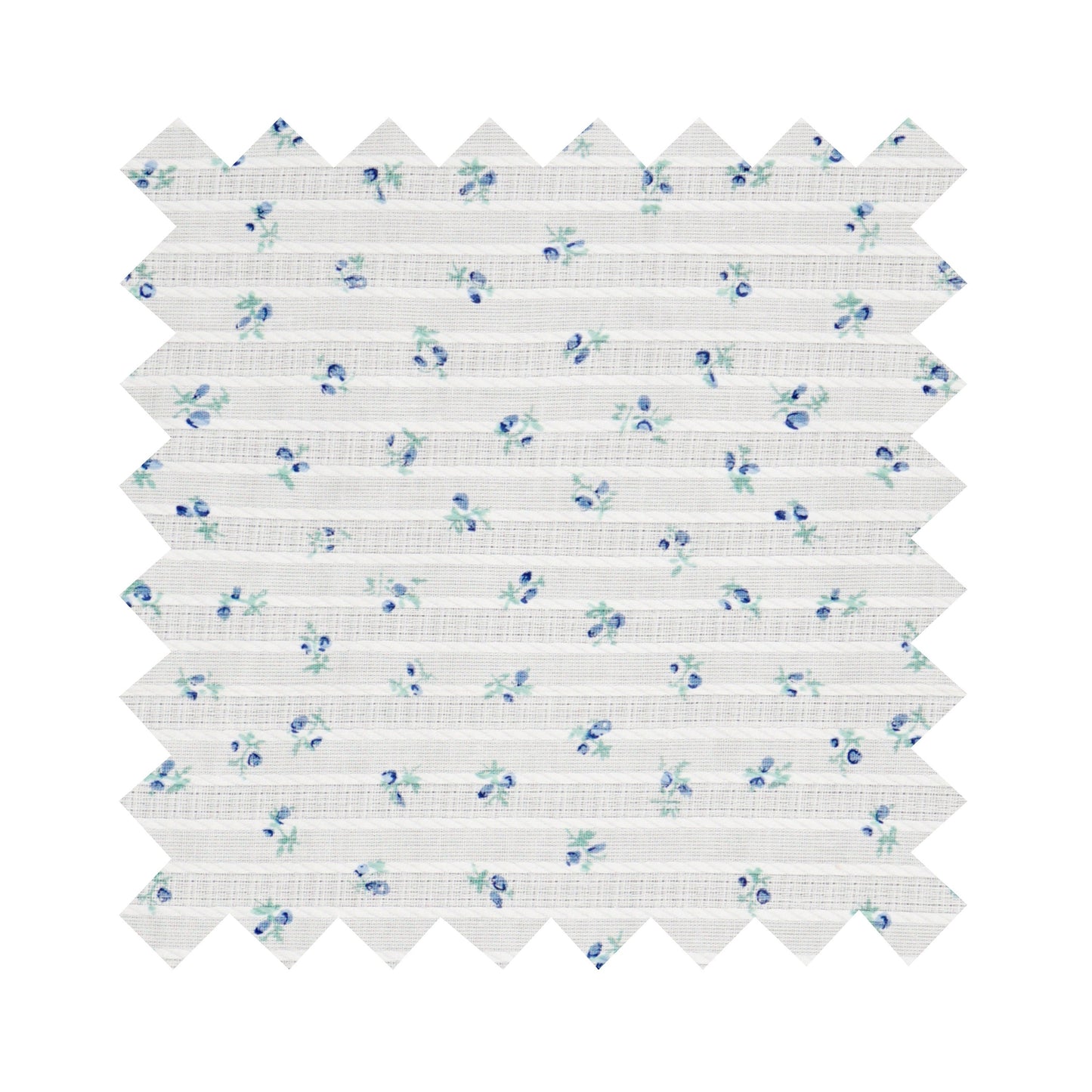 Fabric "Rosey Garden Stripes" Blue - By the Yard