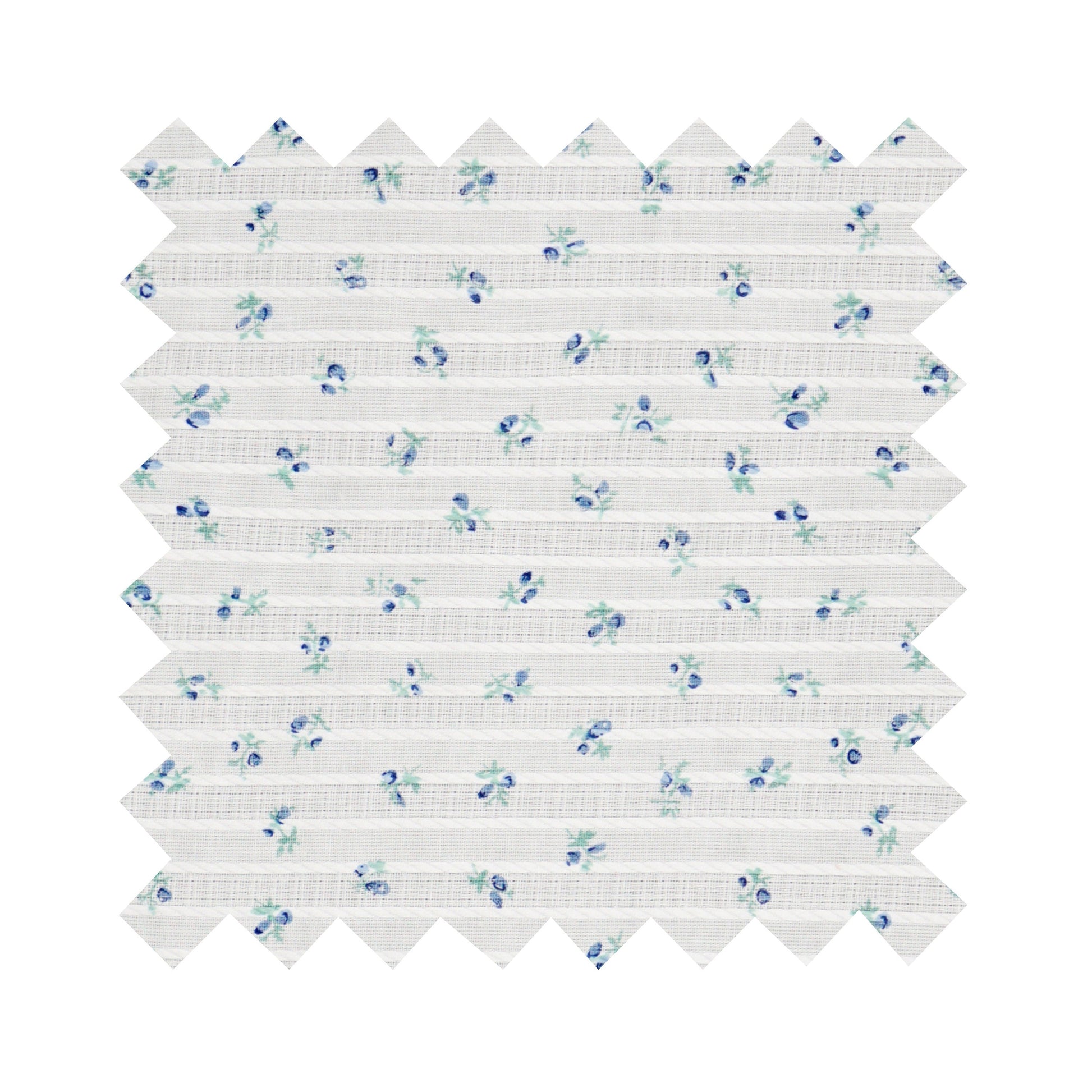 Fabric "Rosey Garden Stripes" Blue - By the Yard