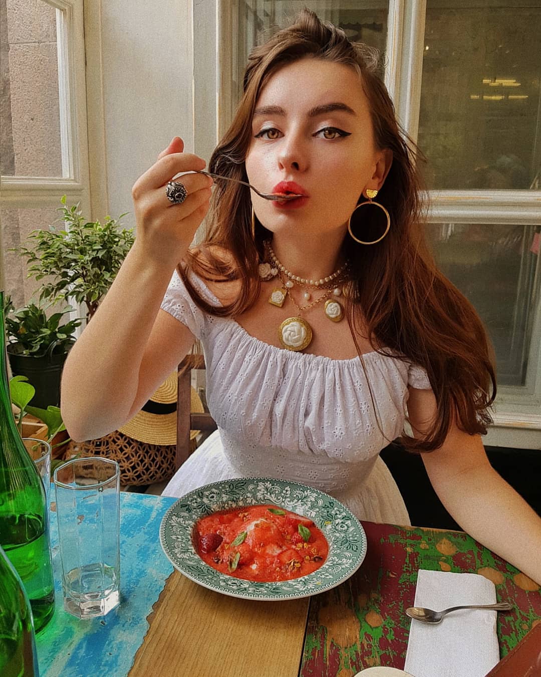 MTO - Loretta Dress "Forget Me Not" White Eyelet