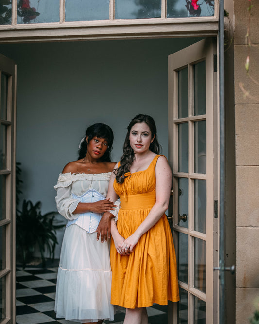 MTO - Michelle Dress in Tuscany Yellow Linen