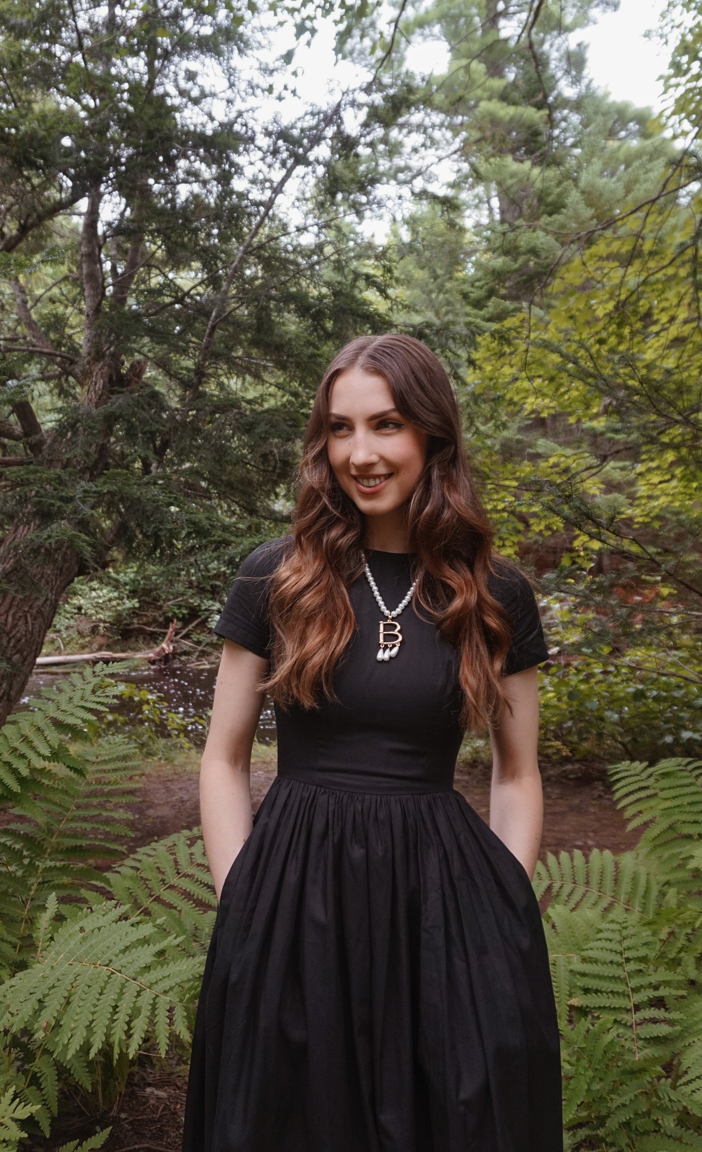 MTO - Dorothy Dress in Raven Black Cotton