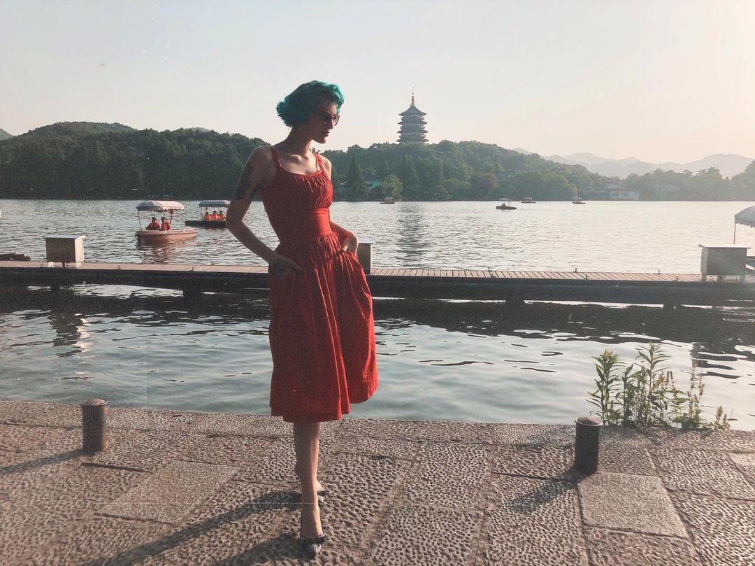 MTO - Grace Dress in Cardinal Red Cotton