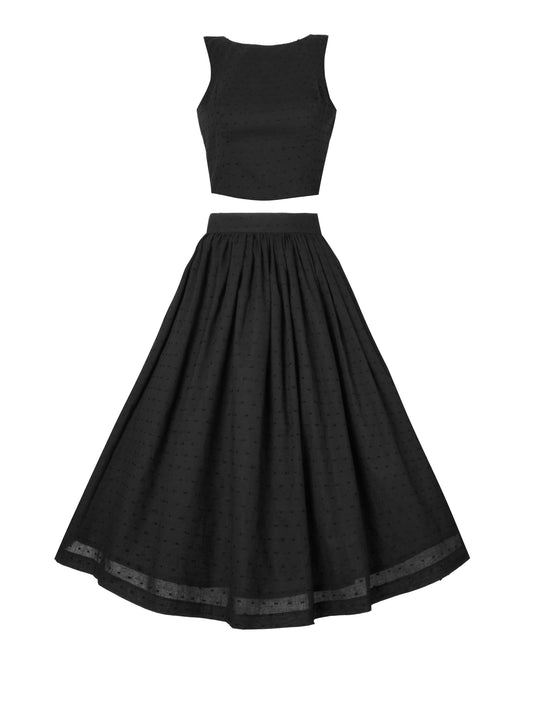 MTO - Georgia Lola Set "Dotted Swiss" Black