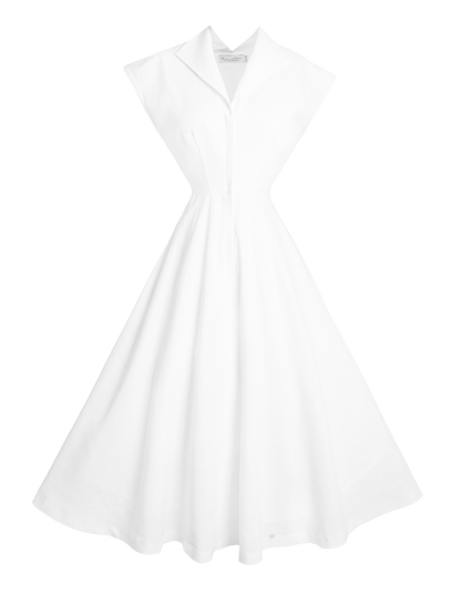 RTS - L - Doris Dress White Cotton