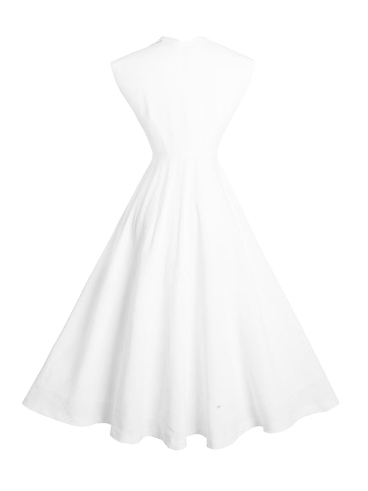 RTS - L - Doris Dress White Cotton