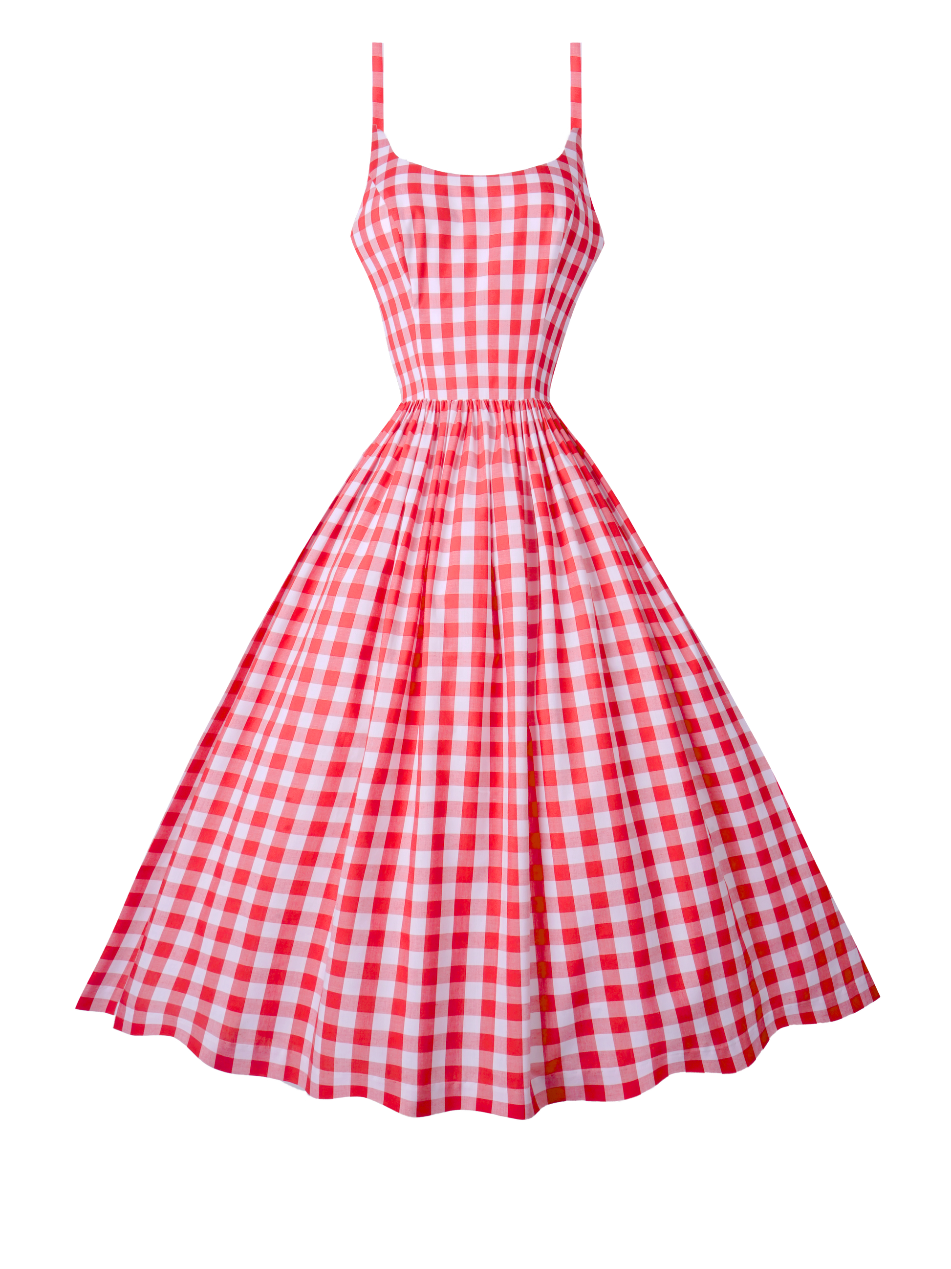 MTO - Penelope Dress in Red Gingham - Large Checks