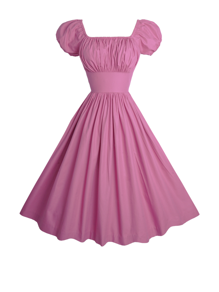 MTO - Loretta Dress in Mauve Rose Cotton