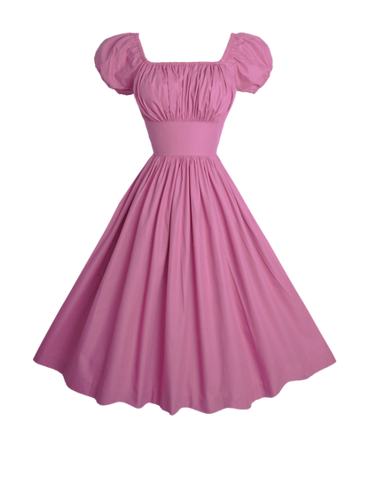 MTO - Loretta Dress in Mauve Rose Cotton