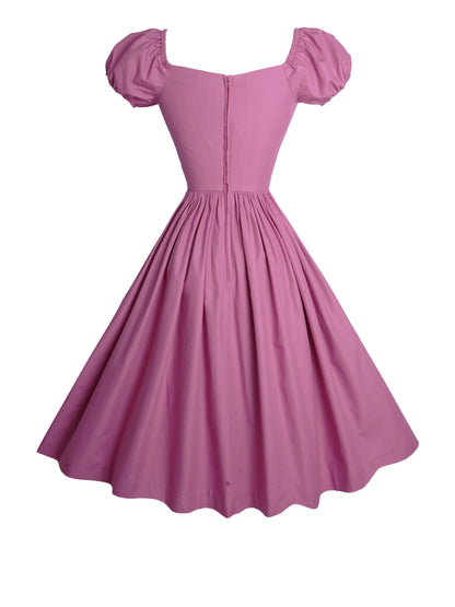 MTO - Loretta Dress in Mauve Rose Cotton