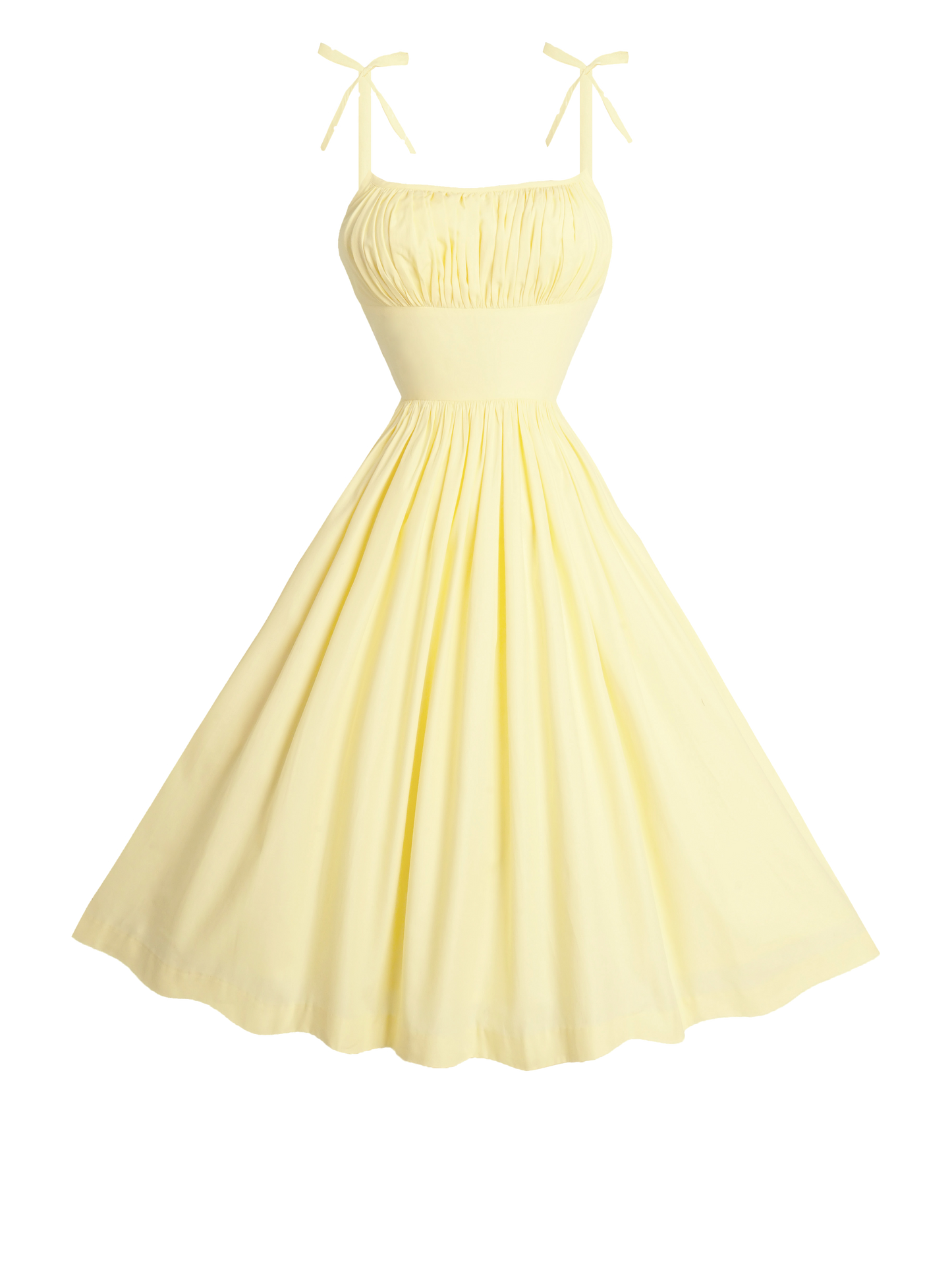 MTO - Kelly Dress in Pale Yellow Cotton "I can't believe its not Butter"