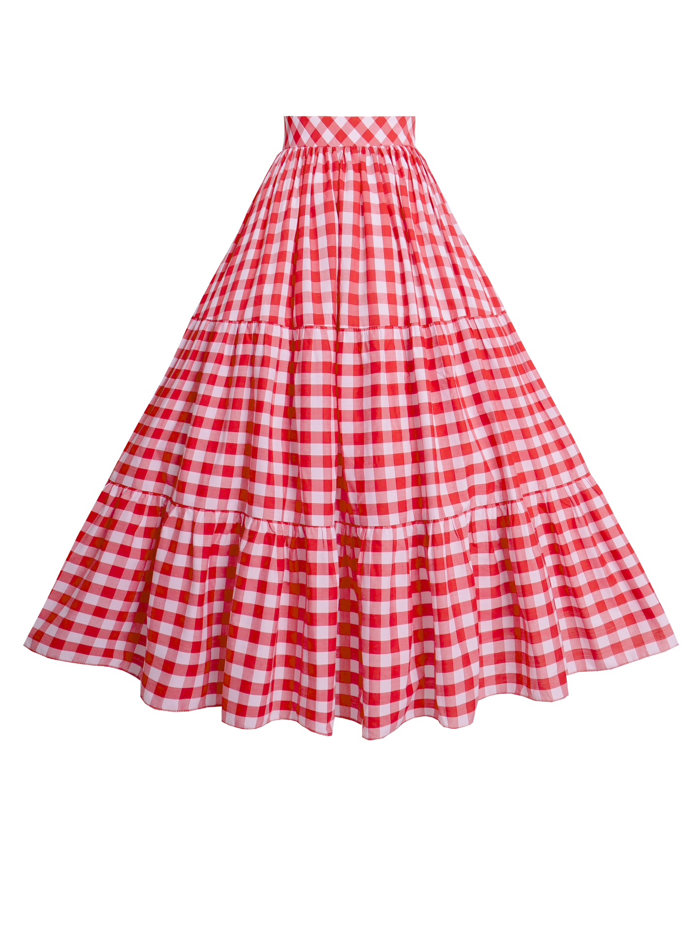 MTO - Pippa Skirt in Red Gingham - Large Checks