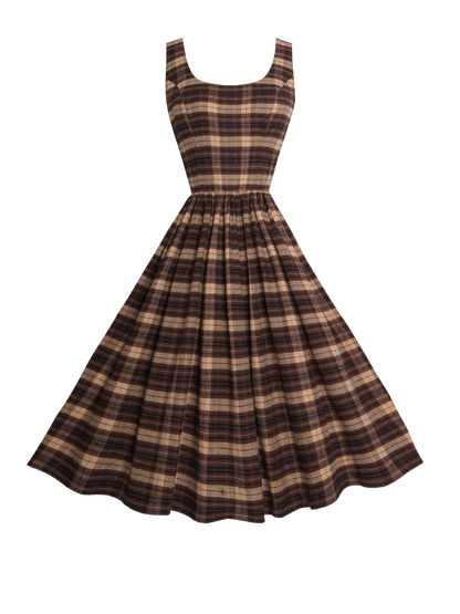RTS - Emily Dress - "Mulholland Plaid" - Midi Length