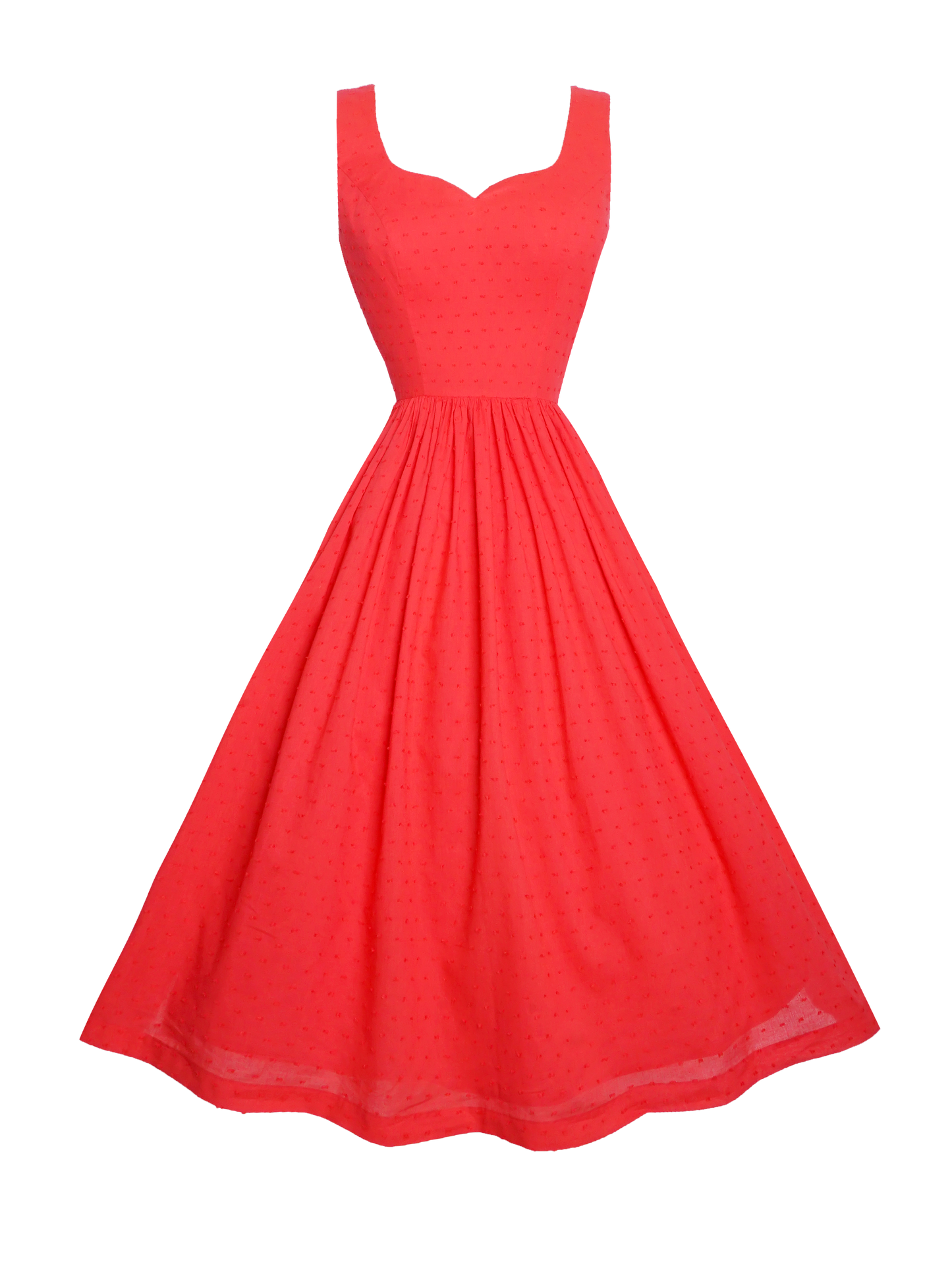 MTO - Elizabeth Dress "Dotted Swiss" Red