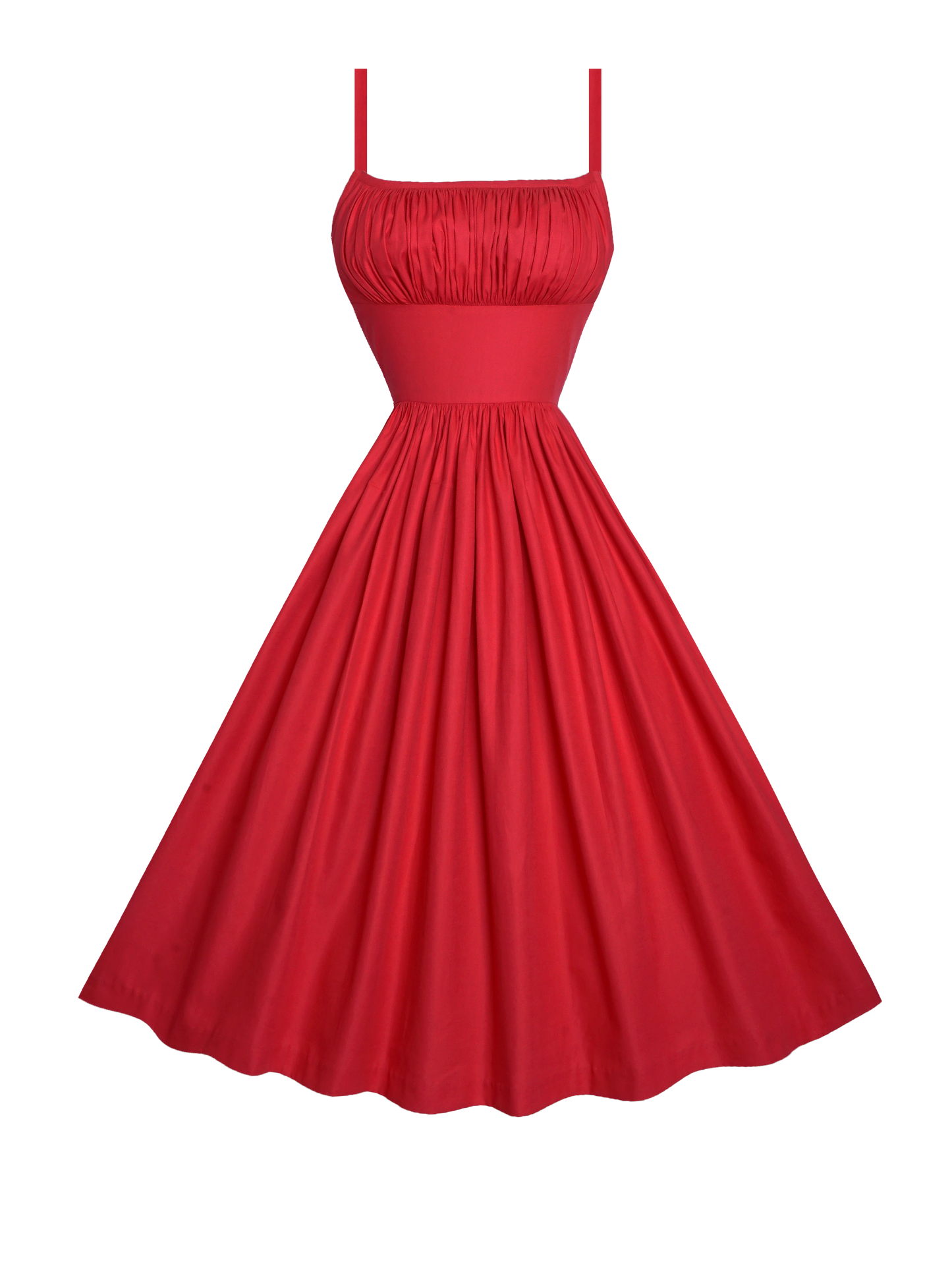 MTO - Grace Dress in Cardinal Red Cotton