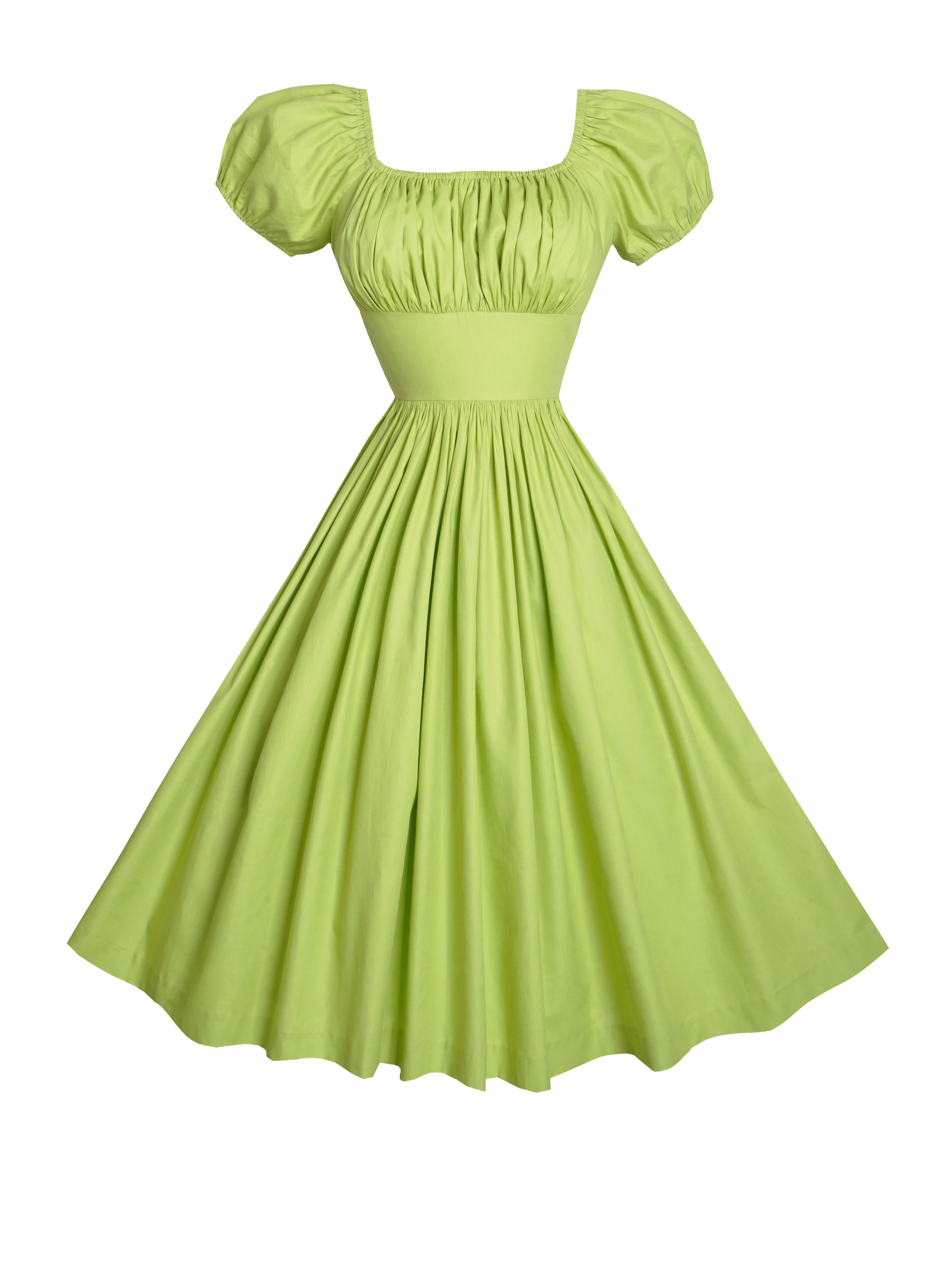 MTO - Loretta Dress in Apple Green Cotton
