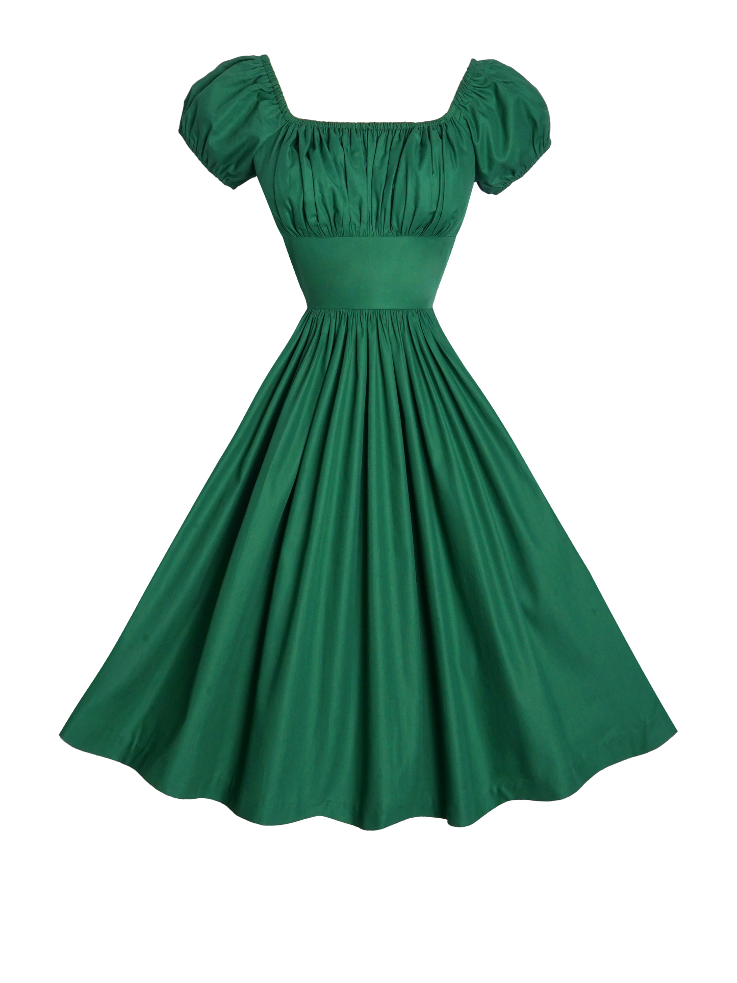 MTO - Loretta Dress in Pine Green Cotton