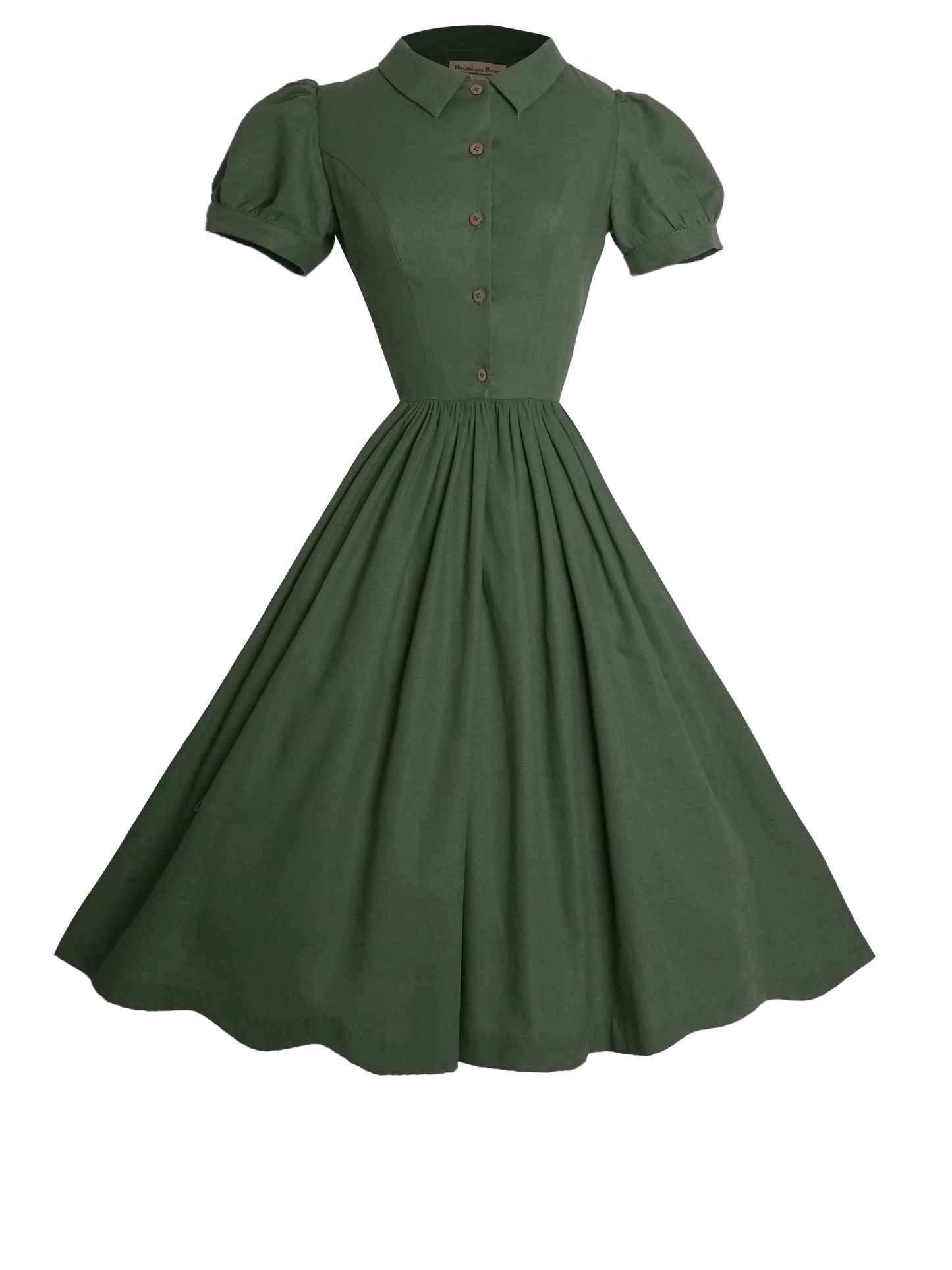 MTO - Judy Dress in Hunters Green Linen