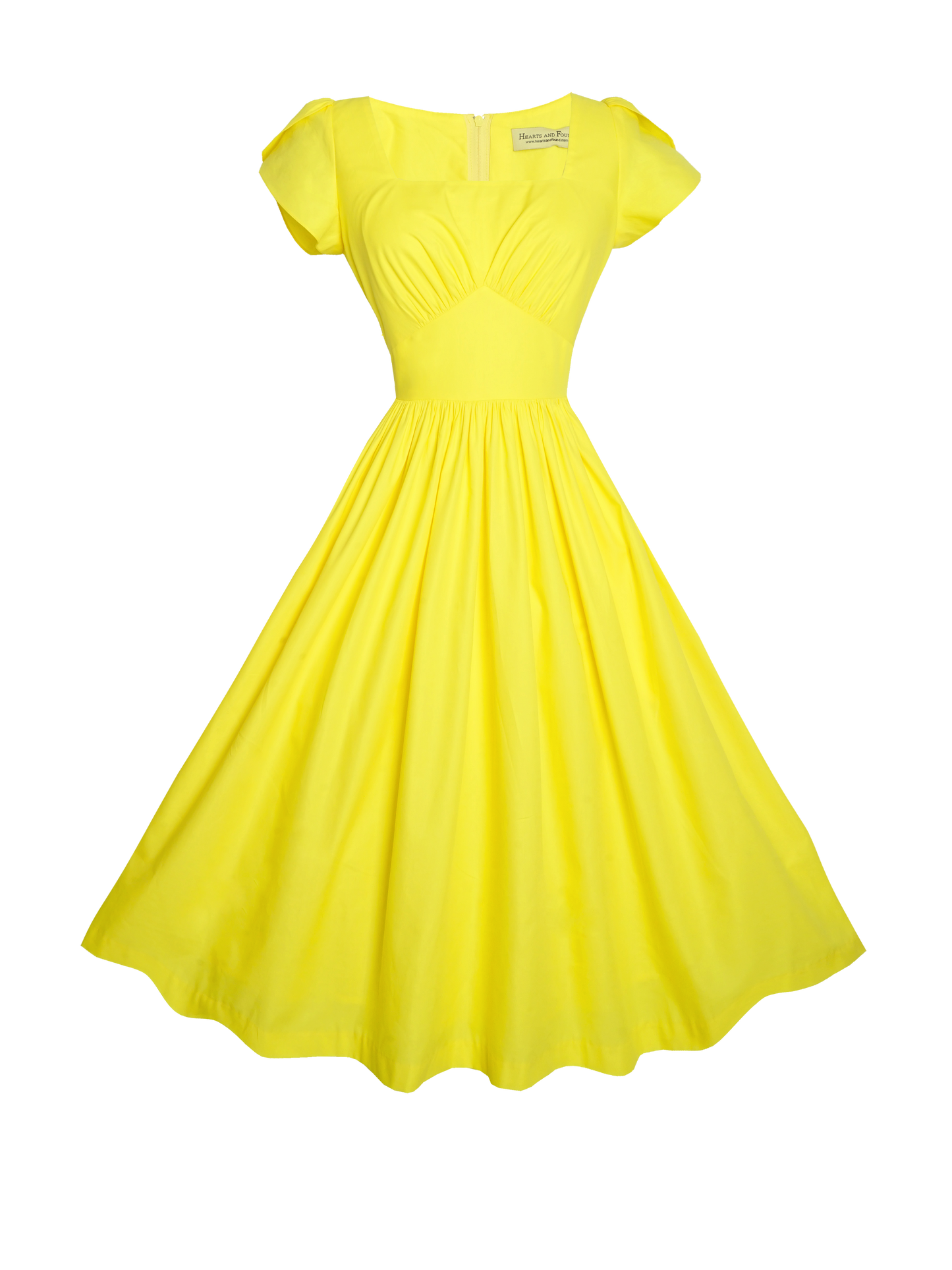 MTO - Ava Dress in Canary Yellow Cotton