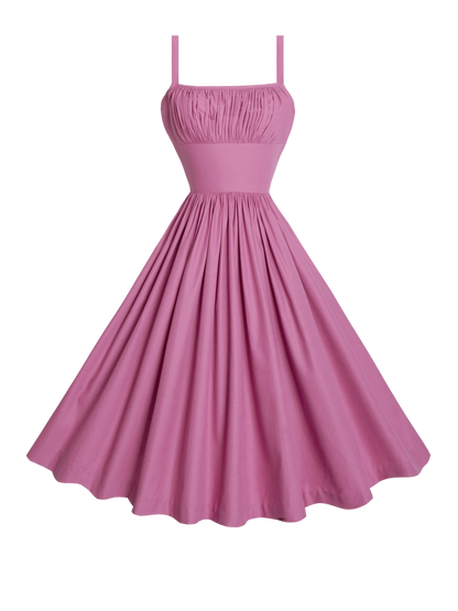 MTO - Grace Dress in Mauve Rose Cotton