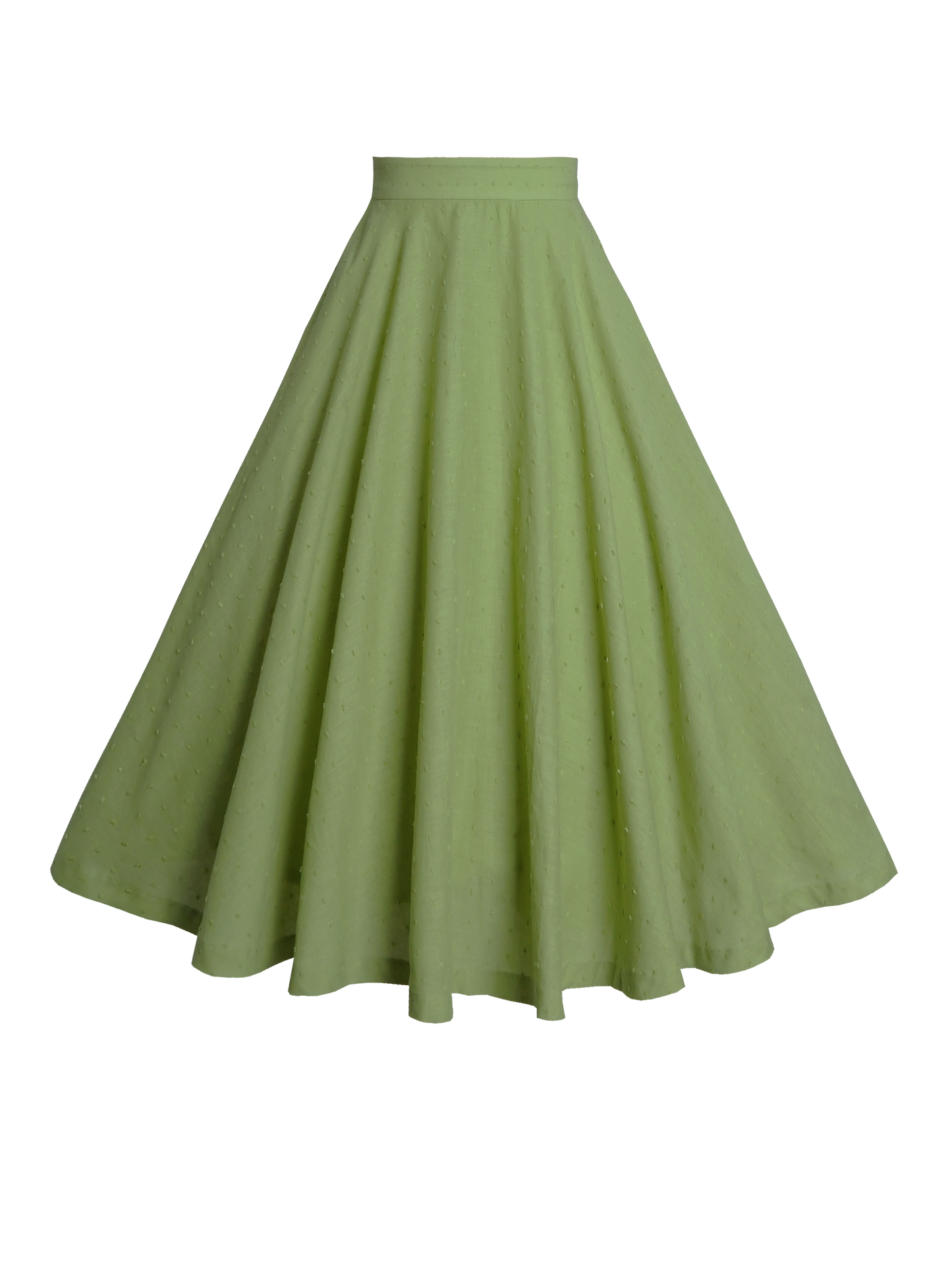 MTO - Lindy Skirt "Dotted Swiss" Sage Green