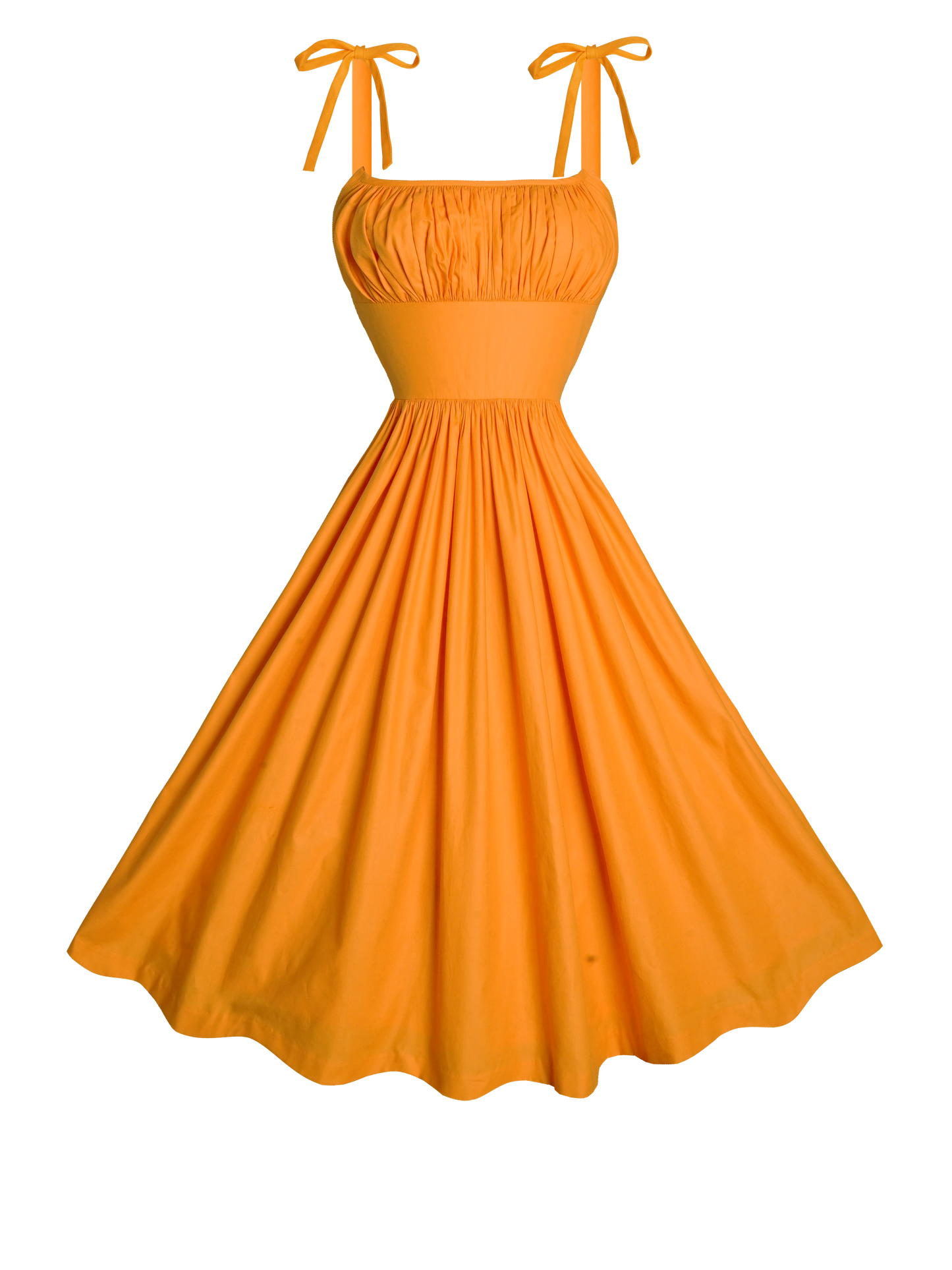 MTO - Kelly Dress in Pumpkin Orange Cotton