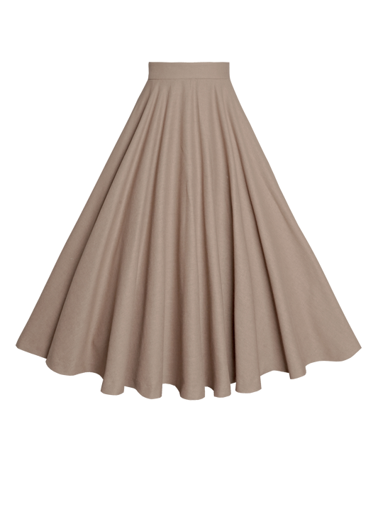 MTO - Lindy Skirt in Sephia Linen