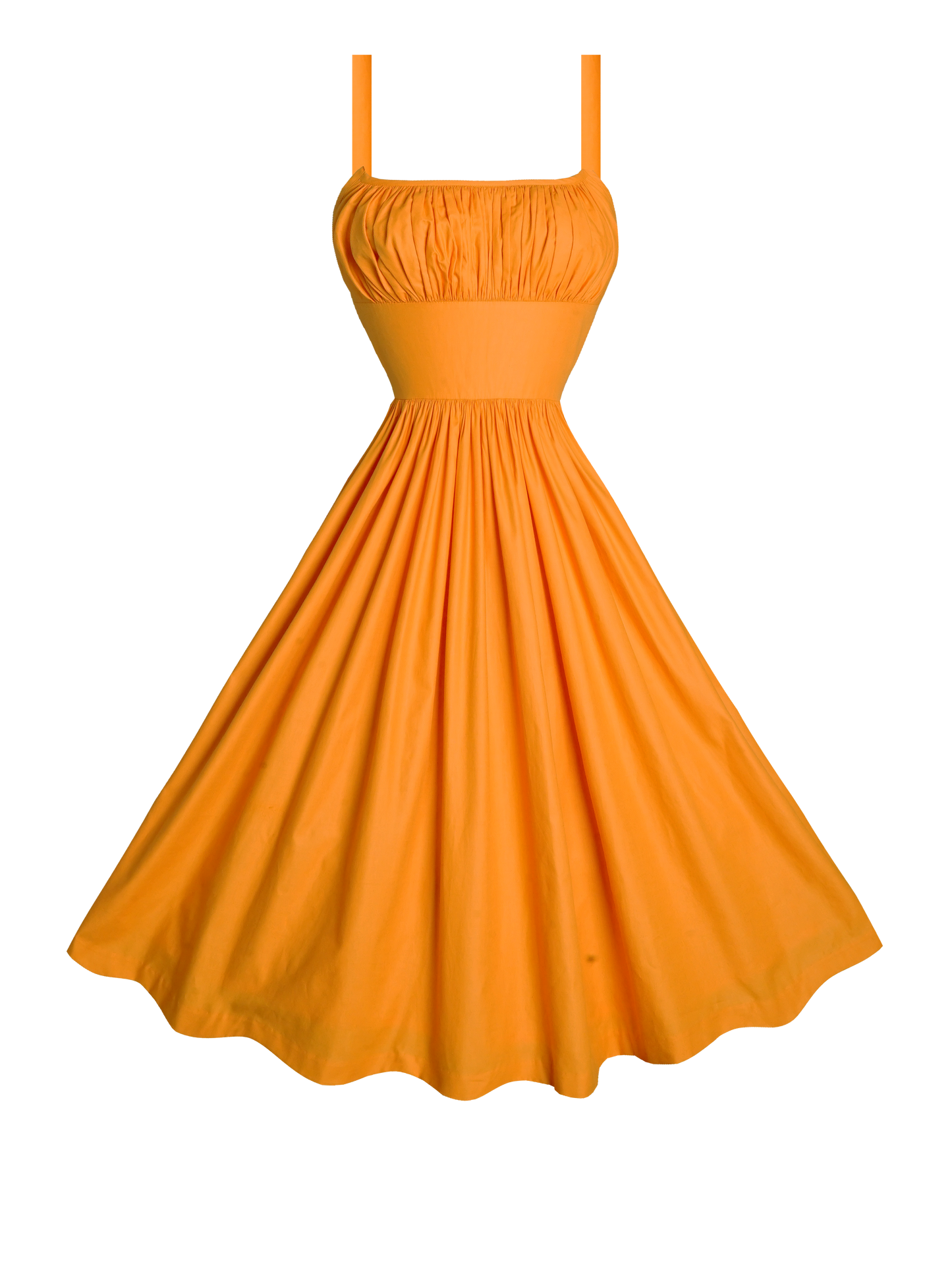 MTO - Grace Dress in Pumpkin Orange Cotton
