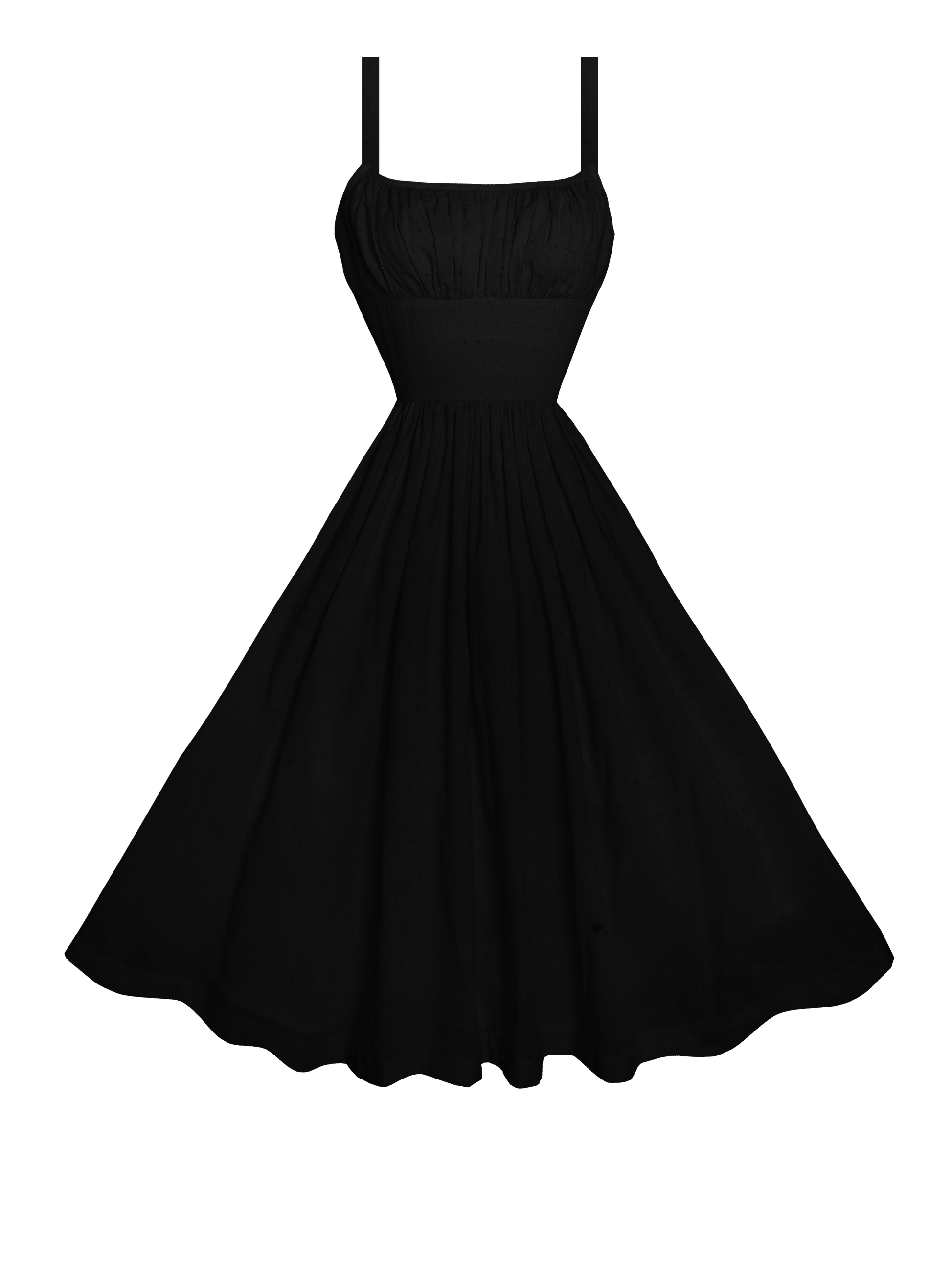 MTO - Grace Dress in "Dotted Swiss" Black