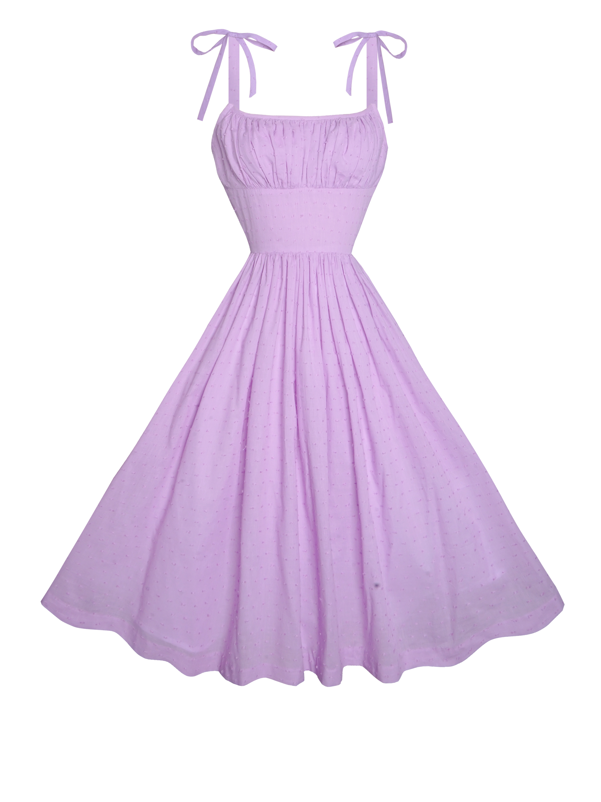MTO - Kelly Dress "Dotted Swiss" Lavender